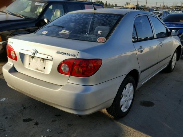 1NXBR32E64Z257666 - 2004 TOYOTA COROLLA CE SILVER photo 4