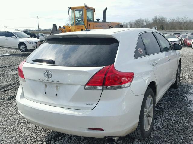 4T3ZA3BB3CU060357 - 2012 TOYOTA VENZA LE WHITE photo 4