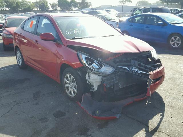 KMHCT4AE6EU643695 - 2014 HYUNDAI ACCENT GLS RED photo 1