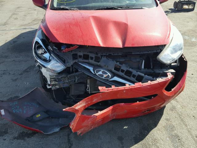 KMHCT4AE6EU643695 - 2014 HYUNDAI ACCENT GLS RED photo 9