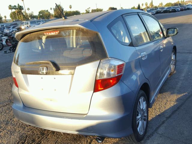 JHMGE8H53BC003392 - 2011 HONDA FIT SPORT BLUE photo 4