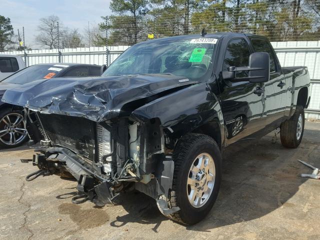 1GCHK53649F140461 - 2009 CHEVROLET SILVERADO BLACK photo 2