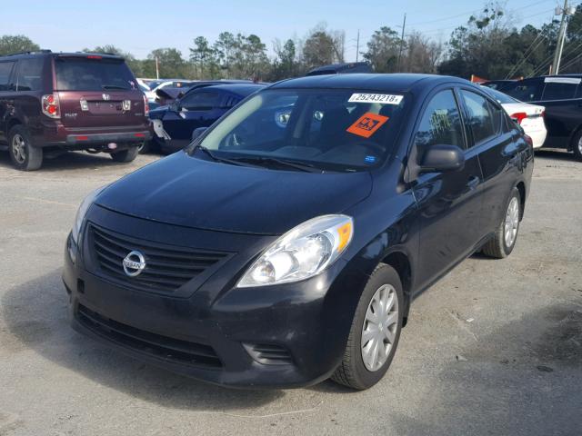 3N1CN7AP6EL844866 - 2014 NISSAN VERSA S BLACK photo 2