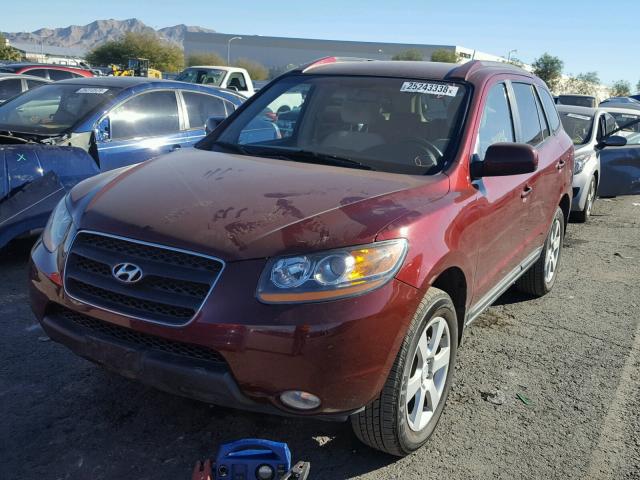 5NMSH73E29H294368 - 2009 HYUNDAI SANTA FE S BURGUNDY photo 2