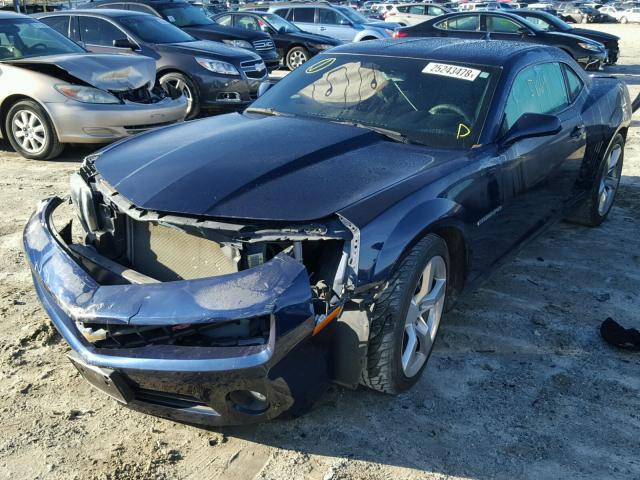 2G1FB1E31C9176636 - 2012 CHEVROLET CAMARO LT BLUE photo 2