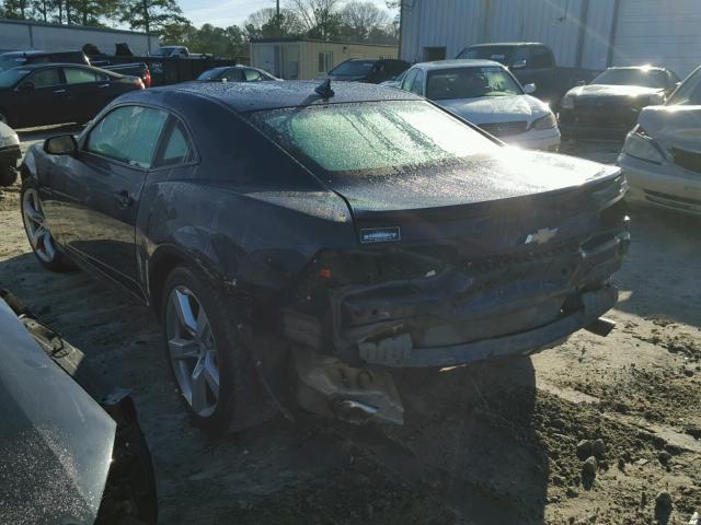 2G1FB1E31C9176636 - 2012 CHEVROLET CAMARO LT BLUE photo 3