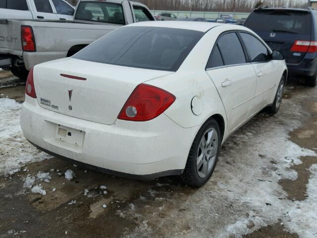 1G2ZG58BX74237544 - 2007 PONTIAC G6 BASE WHITE photo 4