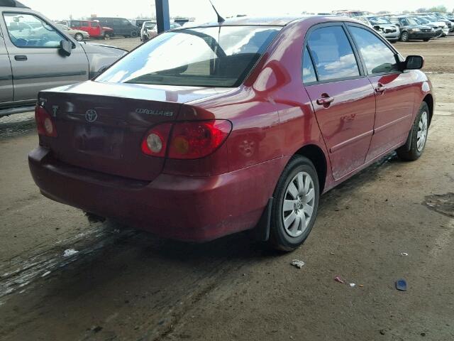 JTDBR32E942023148 - 2004 TOYOTA COROLLA RED photo 4