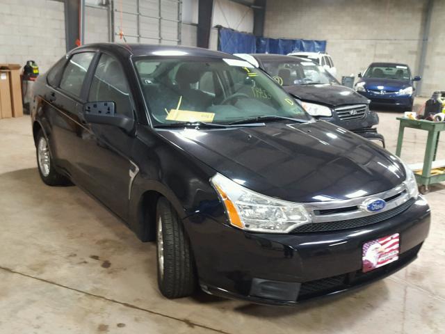 1FAHP35N88W284545 - 2008 FORD FOCUS SE BLACK photo 1