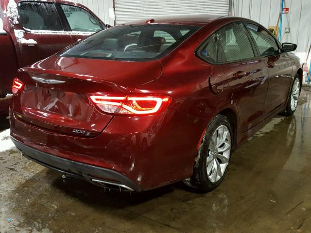 1C3CCCBB1FN670158 - 2015 CHRYSLER 200 S RED photo 4