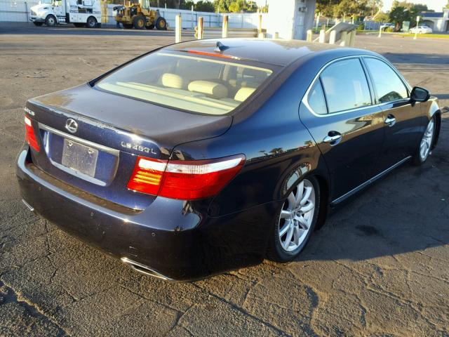 JTHGL46F985027378 - 2008 LEXUS LS 460L BLUE photo 4