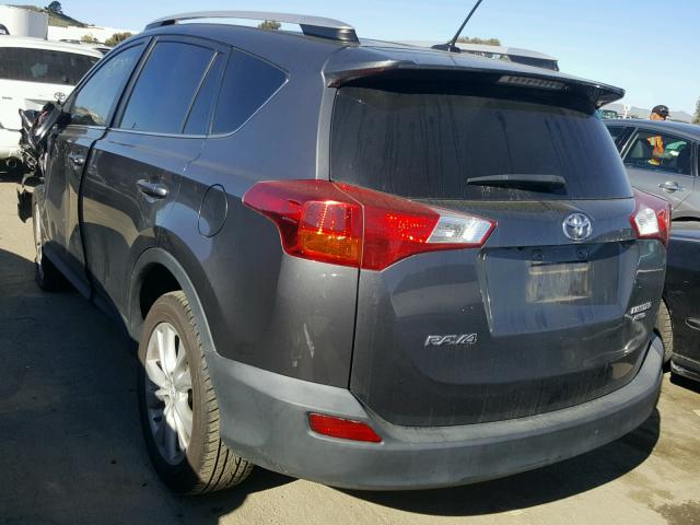 2T3DFREV6DW032980 - 2013 TOYOTA RAV4 LIMIT GRAY photo 3