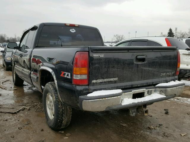 1GCEK19T32E295958 - 2002 CHEVROLET SILVERADO BLACK photo 3