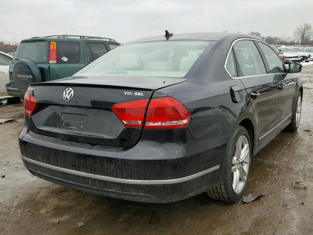 1VWCN7A37DC022238 - 2013 VOLKSWAGEN PASSAT SEL BLACK photo 4