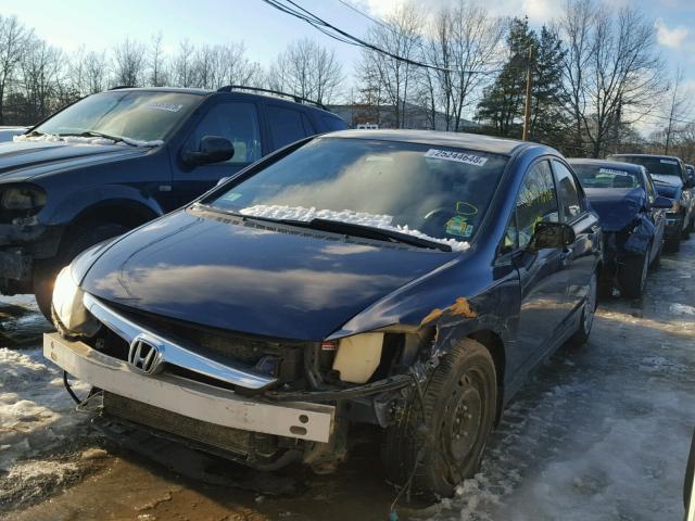 1HGFA16596L142422 - 2006 HONDA CIVIC LX BLUE photo 2