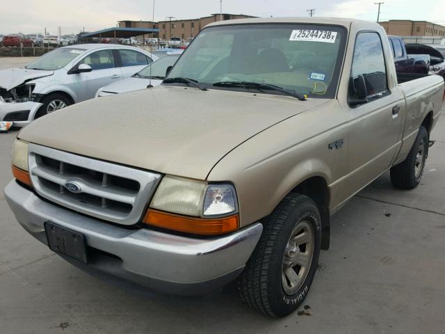 1FTYR10C1YPC01384 - 2000 FORD RANGER TAN photo 2