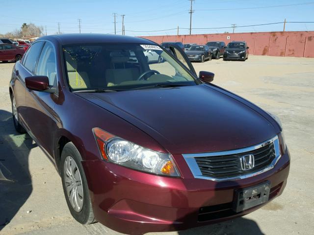 JHMCP26368C043384 - 2008 HONDA ACCORD LX BURGUNDY photo 1