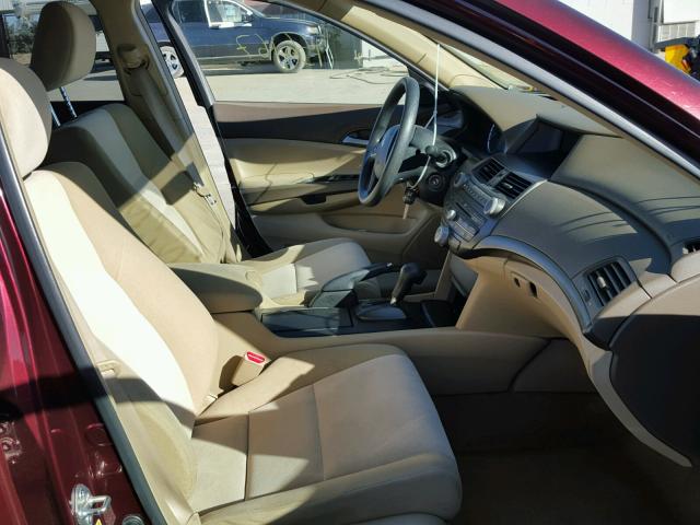 JHMCP26368C043384 - 2008 HONDA ACCORD LX BURGUNDY photo 5