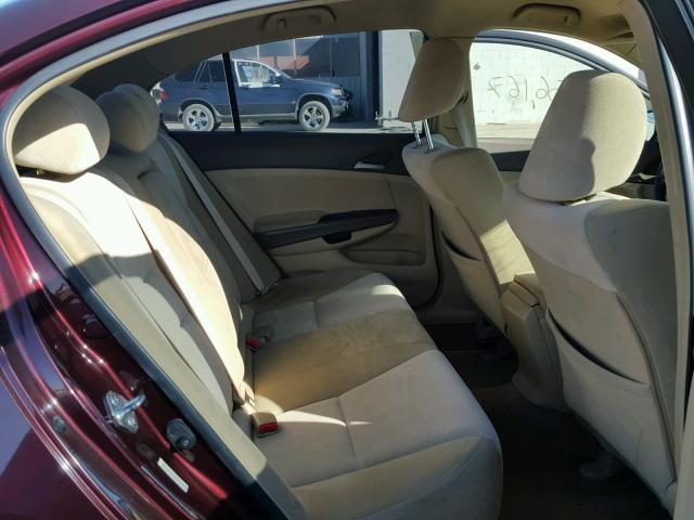 JHMCP26368C043384 - 2008 HONDA ACCORD LX BURGUNDY photo 6