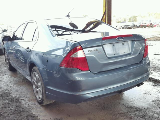 3FAHP0HA0BR267546 - 2011 FORD FUSION SE BLUE photo 3