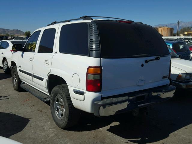 1GKEC13T91J193757 - 2001 GMC YUKON WHITE photo 3