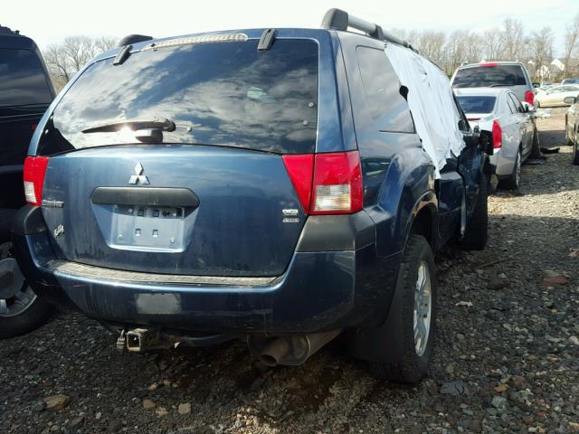 4A4MN21S35E003413 - 2005 MITSUBISHI ENDEAVOR L BLUE photo 4