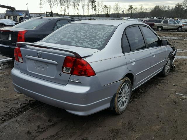 2HGES16505H626094 - 2005 HONDA CIVIC LX SILVER photo 4