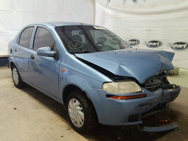 KL1TD52674B203792 - 2004 CHEVROLET AVEO BLUE photo 1