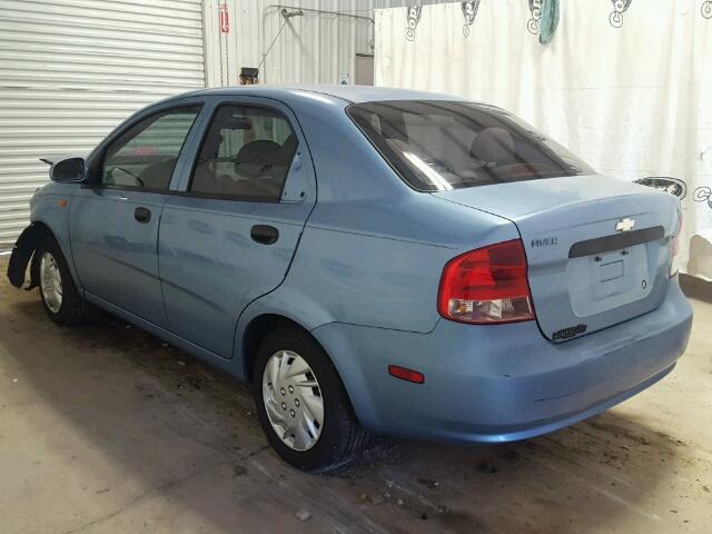 KL1TD52674B203792 - 2004 CHEVROLET AVEO BLUE photo 3