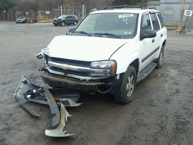 1GNDT13S052288827 - 2005 CHEVROLET TRAILBLAZE WHITE photo 2