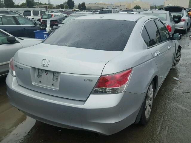 1HGCP36878A048013 - 2008 HONDA ACCORD EXL SILVER photo 4