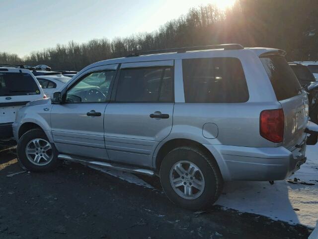 2HKYF18505H544287 - 2005 HONDA PILOT EXL SILVER photo 3