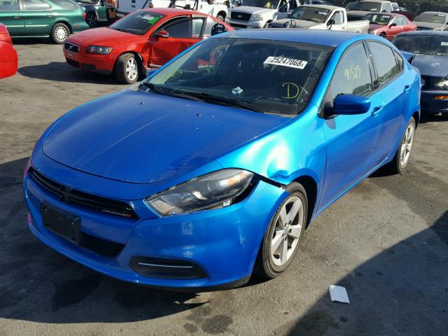 1C3CDFBB1FD432248 - 2015 DODGE DART SXT BLUE photo 2