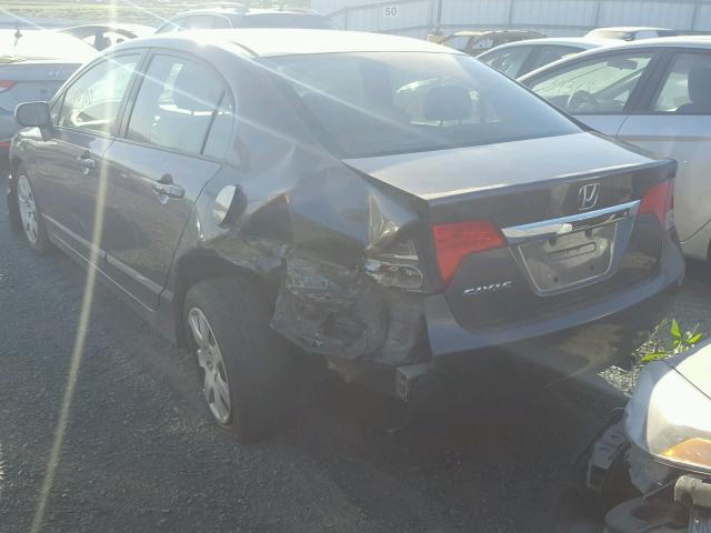 19XFA1F52AE047085 - 2010 HONDA CIVIC LX GRAY photo 3