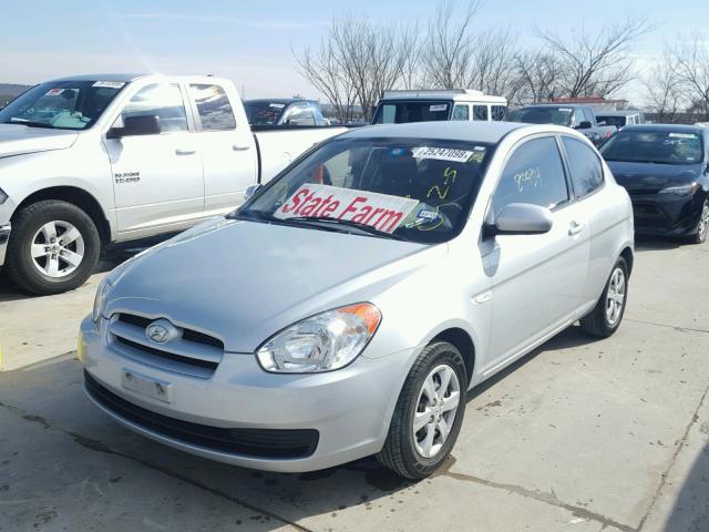 KMHCM3AC4AU160240 - 2010 HYUNDAI ACCENT BLU SILVER photo 2