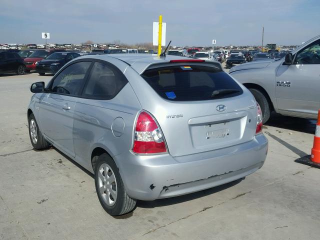 KMHCM3AC4AU160240 - 2010 HYUNDAI ACCENT BLU SILVER photo 3