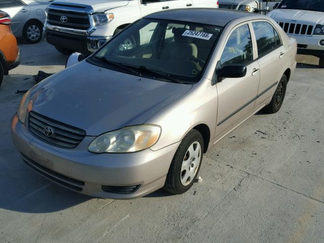 2T1BR32E73C008308 - 2003 TOYOTA COROLLA CE BEIGE photo 2