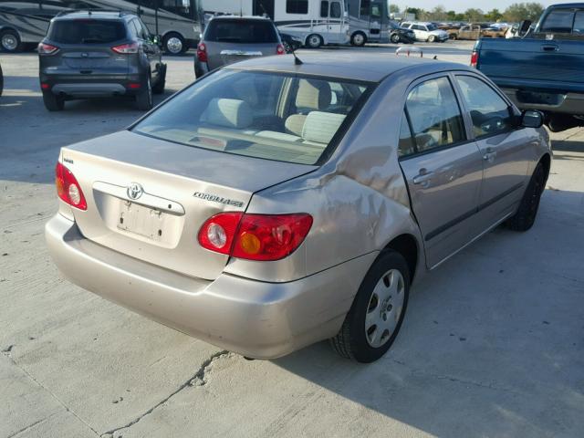 2T1BR32E73C008308 - 2003 TOYOTA COROLLA CE BEIGE photo 4