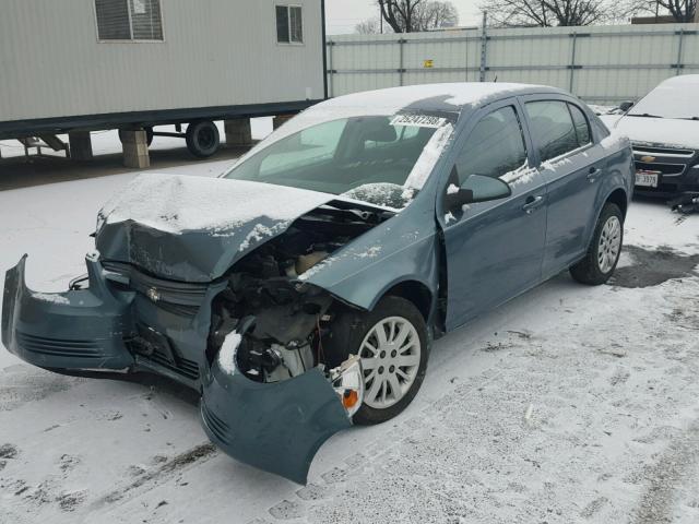 1G1AT58H297135691 - 2009 CHEVROLET COBALT LT GREEN photo 2