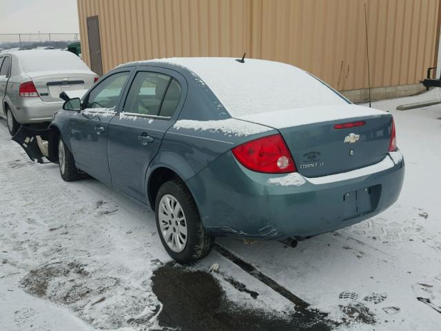 1G1AT58H297135691 - 2009 CHEVROLET COBALT LT GREEN photo 3