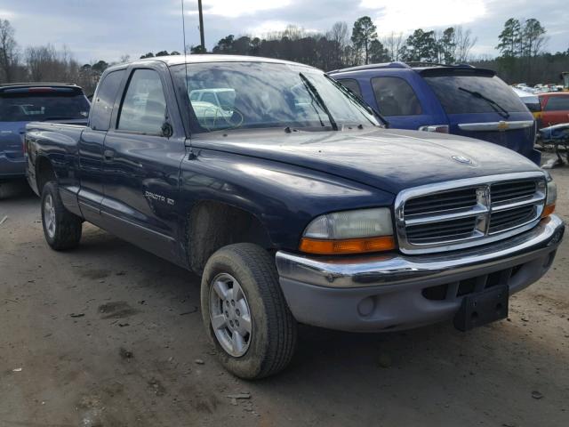 1B7GG22XX1S226083 - 2001 DODGE DAKOTA BLUE photo 1