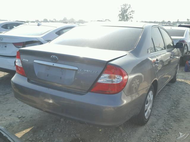 4T1BE32K93U647581 - 2003 TOYOTA CAMRY LE CHARCOAL photo 4