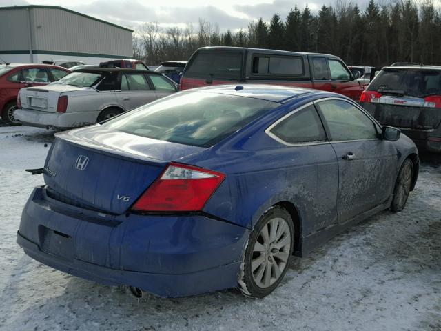 1HGCS22818A007164 - 2008 HONDA ACCORD EXL BLUE photo 4