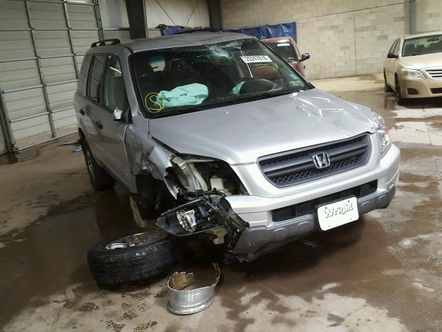 2HKYF18544H503806 - 2004 HONDA PILOT EXL SILVER photo 1