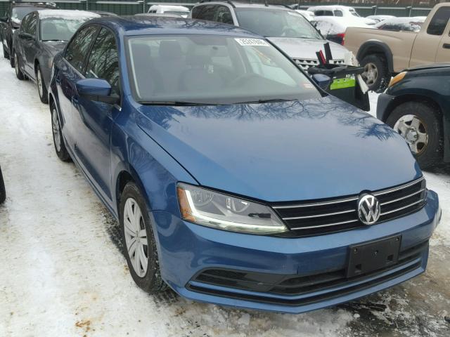 3VW2B7AJ9HM342247 - 2017 VOLKSWAGEN JETTA S BLUE photo 1