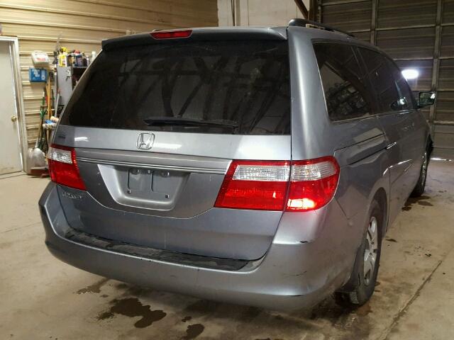 5FNRL38457B012745 - 2007 HONDA ODYSSEY EX BLUE photo 4