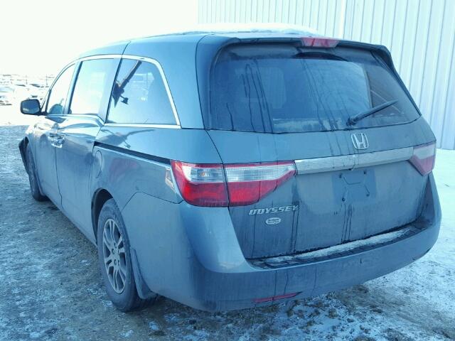 5FNRL5H42CB505935 - 2012 HONDA ODYSSEY EX GRAY photo 3