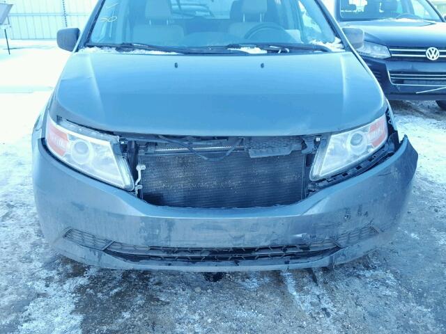 5FNRL5H42CB505935 - 2012 HONDA ODYSSEY EX GRAY photo 9