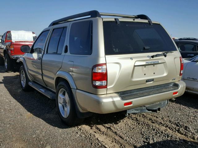 JN8DR09X42W664295 - 2002 NISSAN PATHFINDER BEIGE photo 3