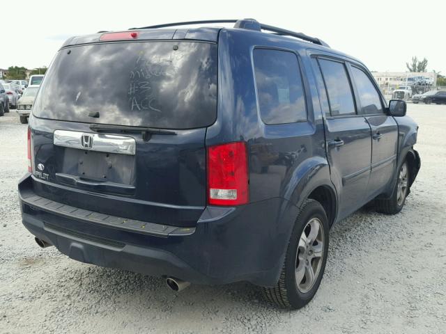 5FNYF3H61CB006763 - 2012 HONDA PILOT EXL BLACK photo 4